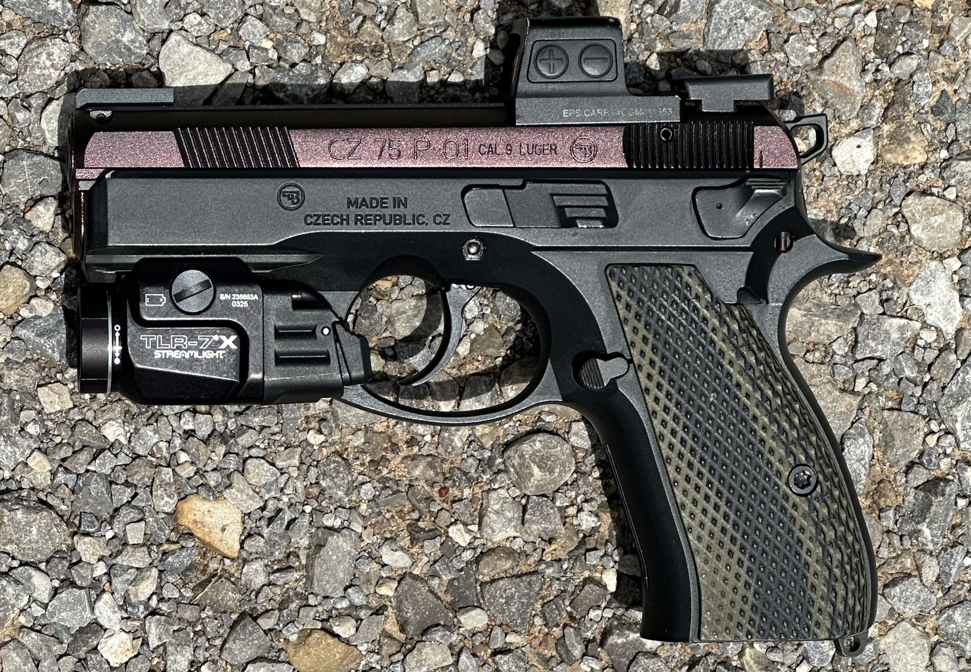 CZ75 optic cut and red dot mount