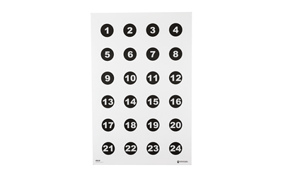 [ACTVB-24-100] ACTION TGT 24 3" NMBR CIRCLES 100PK