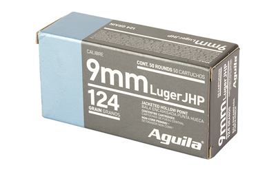 [AGA1E092125] AGUILA 9MM 124GR JHP 50/500