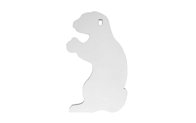 [BC47714] B/C AR500 3/8" SILHOUETTE GOPHER WHT