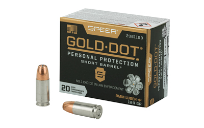 [CCI23611GD] SPR GOLD DOT 9MM+P 124G HP SB 20/200