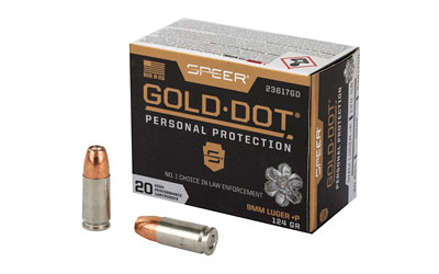 [CCI23617GD] SPR GOLD DOT 9MM+P 124GR HP 20/200