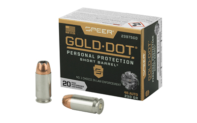 [CCI23975GD] SPR GOLD DOT 45ACP 230G HP SB 20/200