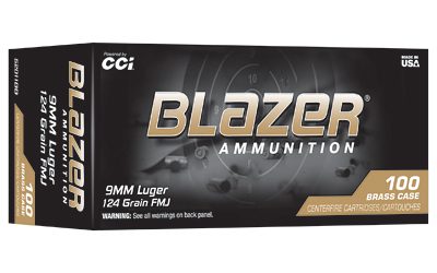 [CCI52011BB] BLAZER 9MM 124GR FMJ 100RD TRAY