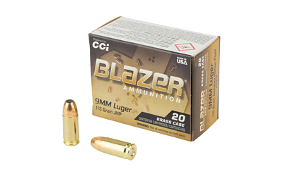 [CCI5239A] CCI BLAZER BRASS 9MM 115GR JHP 20