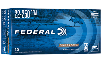 [FE22250A] FED PWRSHK 22-250REM 55GR SP 20/200