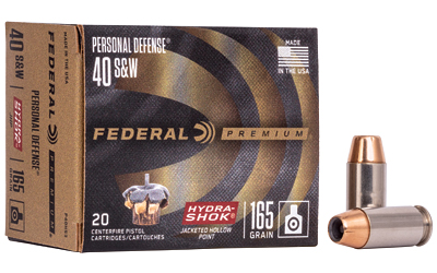 [FE40HS3] FED HYDRA-SHOK 40S&W 165GR 20/500