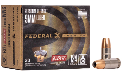 [FE9HS1] FED HYDRA-SHOK 9MM 124GR HP 20/500