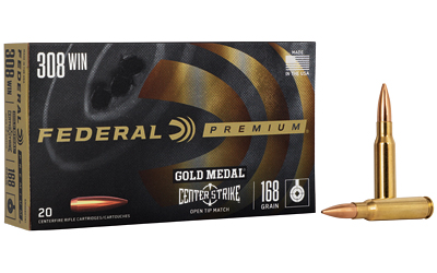 [FEGM308OTM1] FED GOLD MDL 308WIN 168GR OTM 20/200