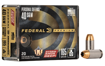 [FEP40HSD1] FED HYDSHK DP 40S&W 165GR JHP 20/200