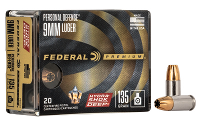 [FEP9HSD1] FED HYDRA-SHOK DEEP 9MM 135GR HP 20