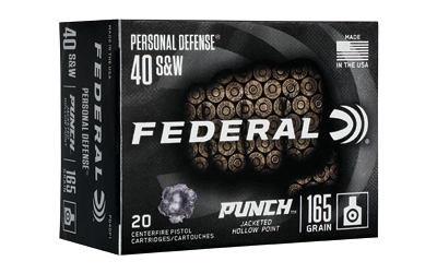 [FEPD40P1] FED PUNCH 40 S&W 165GR JHP 20/200