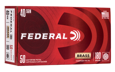 [FEWM5223] FED CHAMP 40S&W 180GR FMJ BRSS 50/1