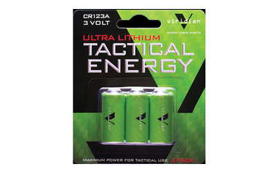 [LAS350-0006] VIRIDIAN CR123A LITH BATTERY 3PK