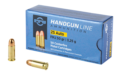 [PPUPPH25] PPU 25ACP FMJ 50GR 50/1000
