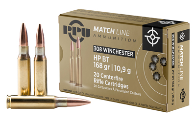 [PPUPPM3082] PPU .308 WIN MATCH 168GR HPBT 20/200