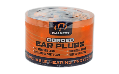 [WALGWP-CORDPLGBKT] WALKER'S FOAM EAR CRDED PLUGS 50PK