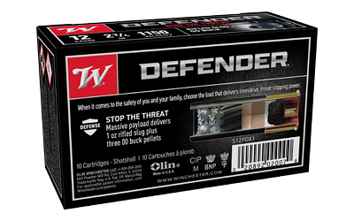 [WNS12PDX1] WIN DEFENDER 12GA 2.75" 3-00/1OZ 10/