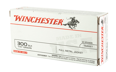 [WNUSA300B147] WIN USA 300 BLK 147GR FMJ 20/200